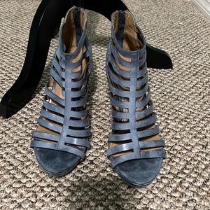 Johnston & Murphy Leather Wedge Sandals Size 10